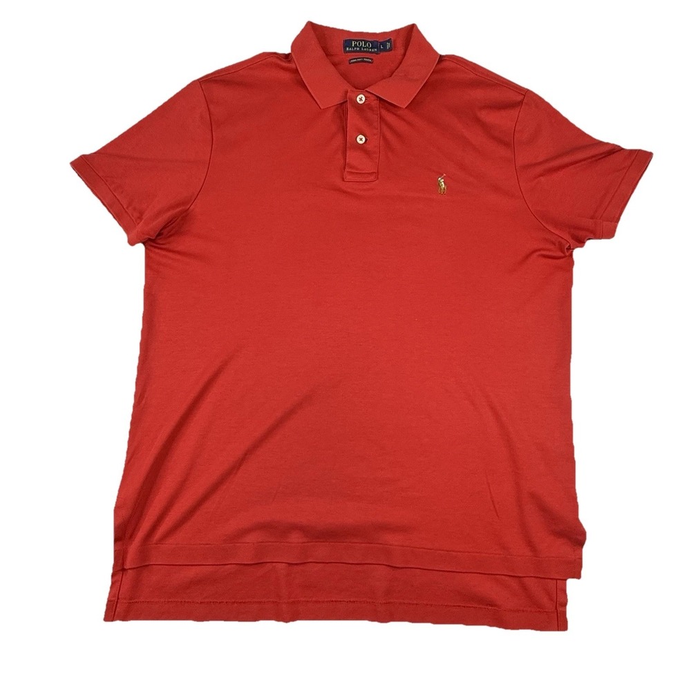 Polo Ralph Lauren Pima Soft Touch Polo Red Flesh Pony‎ Short Sleeve Men's Large